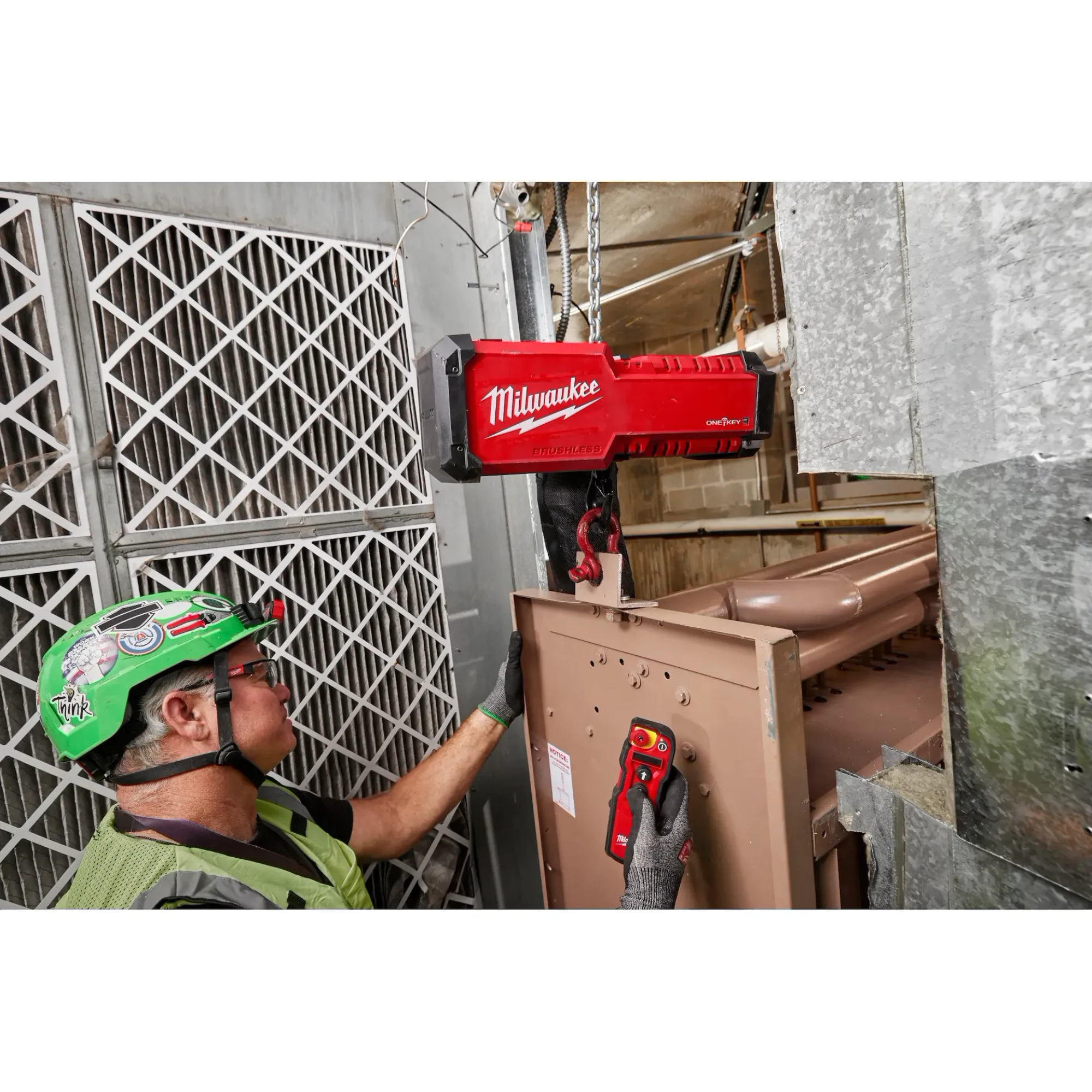 Milwaukee Electric Tools M18 Compact 1-Ton Chain Hoist w/ ONE-KEY from Columbia Safety